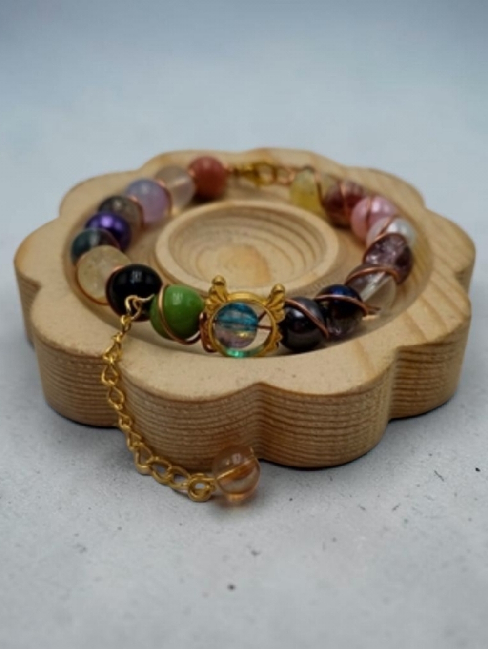 Handmade wirewrapped Multicolor  Bracelet